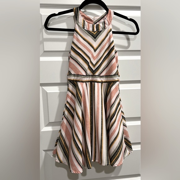 Knitworks Other - Knit Works Girl’s Size 10 Sleeveless Striped Dress Beautiful Pink & Gray 🌸